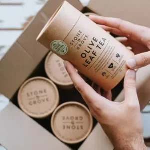 Biodegradable Custom Printed Food Grade Kraft Paper Tea Canister Loose Leaf Tea Storage Container