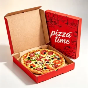 Biodegradable Custom Printed Recyclable Food-Grade Disposable Corrugated Pizza Takeaway Packaging Box
