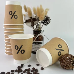 Biodegradable Disposable 8oz 12oz 16oz 20oz PLA Paper Cups with Lids, Single or Double Wall, for Coffee and Parties