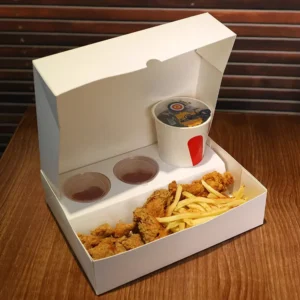 Biodegradable Disposable Embossed Corrugated Paper Tray for Fast Food Potato Chips and Fried Chicken
