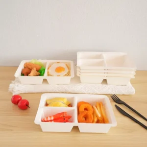 Biodegradable Disposable Food-Grade Kraft Paper Square Takeaway Box With Lid for Salad and Sushi, Custom Logo