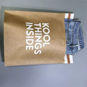 Biodegradable Eco-Friendly Brown Kraft Paper Mailing Pouch for Clothing