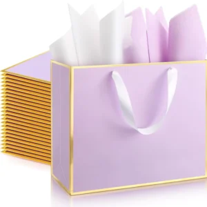 Biodegradable Eco-Friendly White Card Paper Bags for Gift Wrapping, Business, and Daily Use