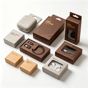 Biodegradable Foldable Paperboard Packaging Box for Travel Power Banks and Electronic Gadgets