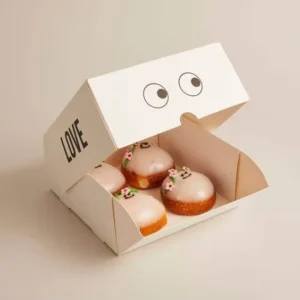 Biologisch Afbreekbare Vouwdoos van Karton voor Taart, Koekjes, en Donuts