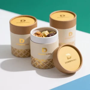 Biodegradable Food Grade Aluminum Foil-Lined Cardboard Canister for Tea Packaging