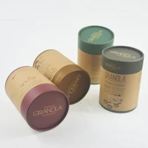 Biodegradable Food Grade Cardboard Paper Tube for Tea & Coffee Luxury Custom Art Paper Gift Canister