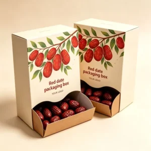 Biodegradable Food Grade Jujube Packaging Box Automatically Pop-Open Snack Cake Box