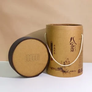 Biodegradable Food-Grade Kraft Cardboard Cylinder Tea and Rice Paper Tube Packaging