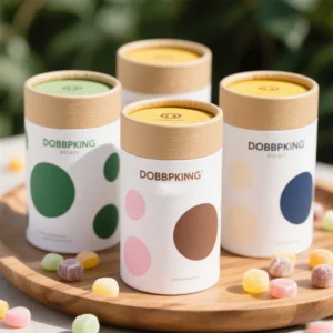 Biodegradable Food Grade Paper Tube Cylinder Round Container for Cookie Chocolate Biscuit Packaging