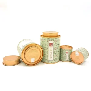 Biodegradable Food Grade Paper Tube Packaging for Tea, Coffee, Potato Chips, and Snacks with Hand-Sealed Lid
