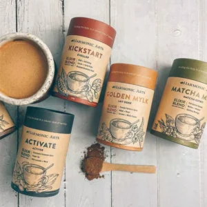 Biodegradable Food Grade Round Paper Tube Canister for Tea Bags and Coffee Powder