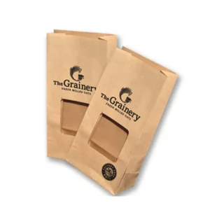Biodegradable Kraft Paper Bag with Window for Food