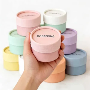 Biodegradable Kraft Paper Cardboard Cylinder Tube Canister Jar With Oil Proof Lined for Shampoo Bar Candle Candy Packaging