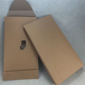 Biodegradable Kraft Paper Stand-Up Envelope Bag with Die-Cut Window for Sport Socks Packaging