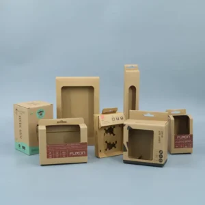 Biodegradable Kraft Paper Storage Box with UV Coating and Varnishing