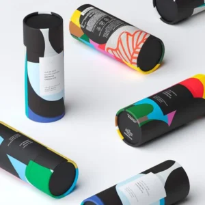 Biodegradable Kraft Paper Tube Tea Canister for 50g Tea Packaging