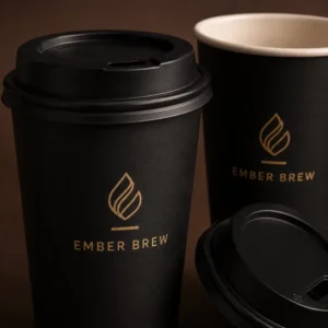 Biodegradable Paper Cup Double Wall Disposable With Lid For Hot Coffee Tea Drink Cafe Takeaway To Go
