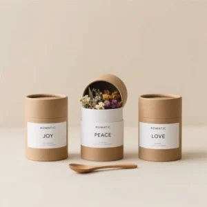 Biodegradable Paper Cylinder Packaging Tube for Beverages, Tea, and Loose Powder with Custom Logo
