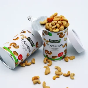 Biodegradable Paper Packaging Tube for Food Airtight Peel Off Lid Cardboard Box Nuts Kernels Round Packaging Cans Canister
