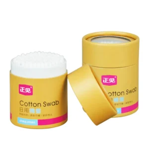 Biodegradable Paper Tube Canister for Disposable Cotton Swabs, with Craft Stamping