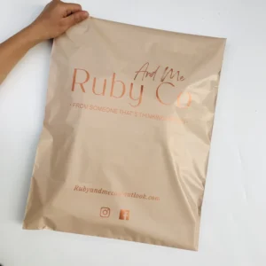 Biodegradable Peach/Beige Matte Poly Mailer Bags for Clothing