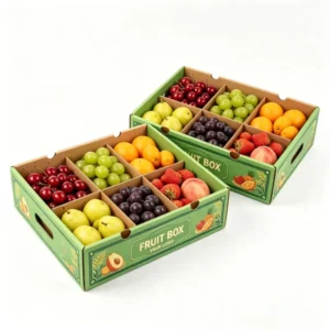 Biodegradable Recycled Corrugated Color Printed Fruit Display Packing Box