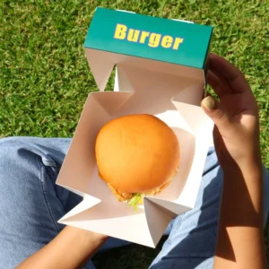 Biodegradable Recycled-Material Embossed Takeout Burger Box