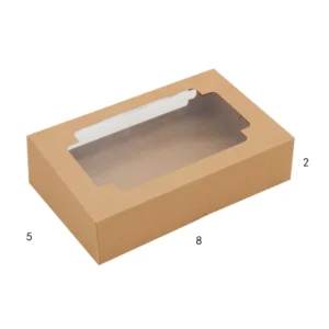 Biodegradable Rigid Window Bakery Food Packaging Paper Box, 210g Thickened