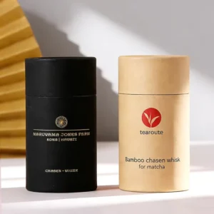 Biodegradable Round Cylinder Protein Powder Canister Food Grade Coffee Beans Tea Capsule Packaging Kraft Cardboard Paper Tube