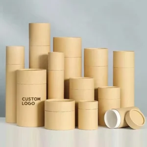 Biodegradable Round Food-Grade Kraft Paper Tube Canister for Loose Tea