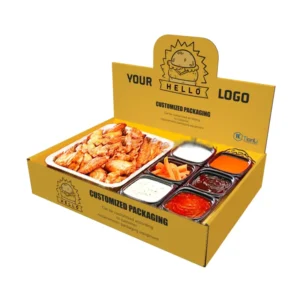 Biodegradable Takeaway Fast Food Paper Box for Desserts Sandwiches Snacks Fried Chicken Wings and Chicken Legs