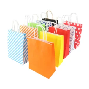 Biodegradable Takeaway Paper Bags for Restaurant Fast Food, Brown/Black Kraft, Custom Printed Logo