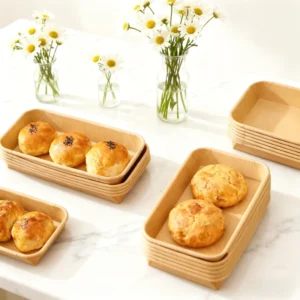 Biodegradable Waterproof Oil-Proof Kraft Paper Takeaway Food Tray Factory Supplier