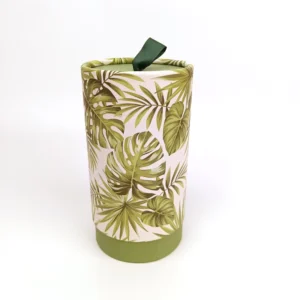 Biodegradable White Cardboard Round Cosmetic Perfume Paper Tube with Ribbon