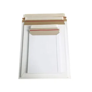 Biodegradable White Rigid Kraft Paper Shipping Envelope Mailing Bags, 3mil Thickness, for Gifts and Crafts