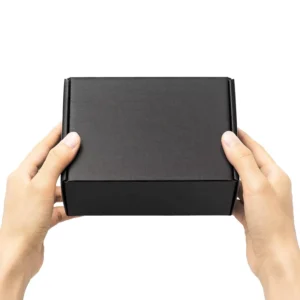Black Foldable Paper Airplane Cardboard Box for Apparel, Jewelry, and Electronics Delivery