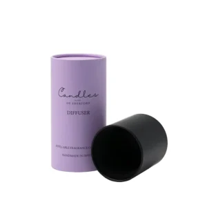 Black Kraft Paper Cylinder Tube Packaging for Fragrance Diffuser