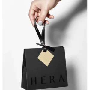 Black Paper Jewelry Gift Bags with Black Ribbon Rope Handles for Boutique Display, Custom Logo