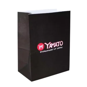 Black Print Takeaway Paper Bags for Food Paper Bags Customization with No Handle