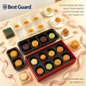 Blister Moon Cake Plastic Tray Food Grade PP PET Disposable Cavity Tray for Mooncake Gift Packaging