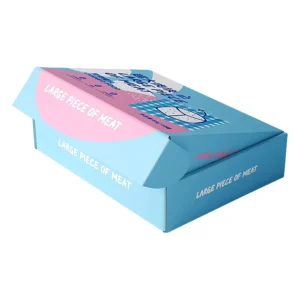 Blue Corrugated Custom-Printed Pet Food Delivery Box Factory Supply