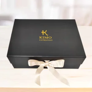 Book-Shaped Magnetic Closure Cardboard Gift Box with Ribbon, Custom Logo