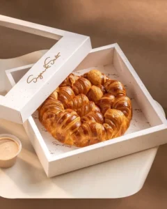 Box Alimentaire Pour Croissants, Cheesecake, Round Cake, Bread, and Loaf Cake