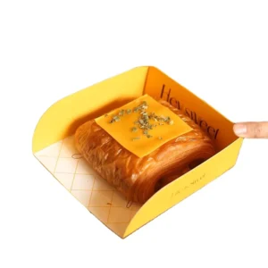 Bread Cake Coffee Shop Packaging Paper Box With Custom Logo Printing
