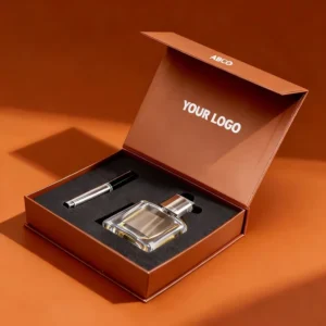Brown Cardboard Folding Collapsible Rigid Magnetic Matte Perfume Gift Packaging Boxes