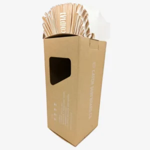 Brown Kraft Corrugated Rigid Paper Storage Box with Opening Window, Embossing, Matte Lamination, UV Coating, and Recyclable Design