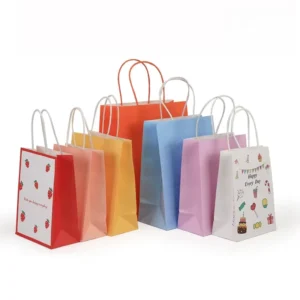 Brown Kraft Paper Bag With Custom Logo Printing for Clothing, Gifts, and Takeaway Packaging