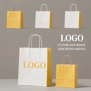 Brown Kraft Paper Bag for Restaurant Takeaway, Bread, Coffee, and Gifts