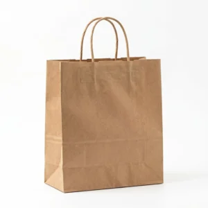 Brown Kraft Paper Bags for Takeout Food and Shopping